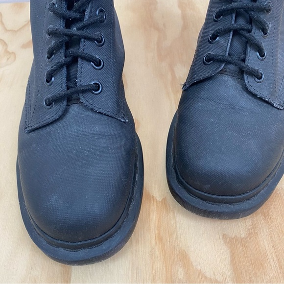 Dr. Martens 1460 Broder Lace Up Combat Boot Mono Black - Picture 2 of 10